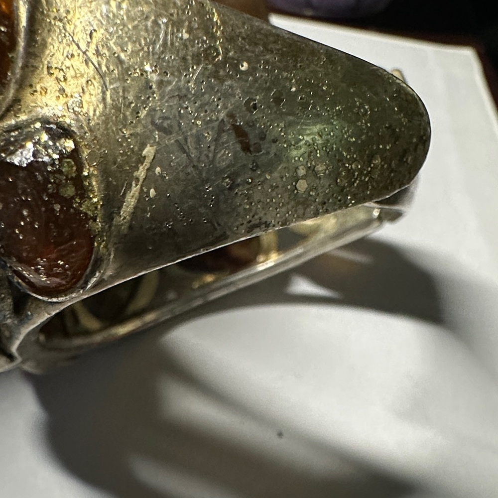 Tiger’s Eye Multi-Stone Statement Cuff Bracelet -… - image 5